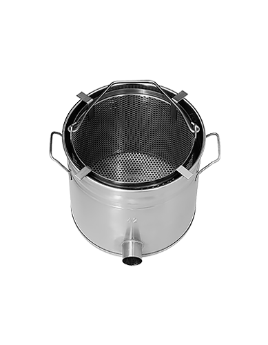 Schalenauffänger ohne Stärkeabscheider, Edelstahl / Peel collector without starch seperator, stainless steel