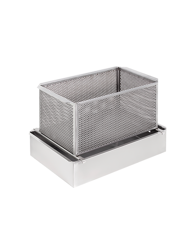 Schalenauffänger mit Stärkeabscheider, Edelstahl / Peel collector with starch seperator, stainless steel